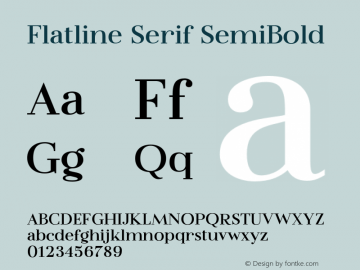 Flatline Serif SemiBold Version 1.000 | FøM Fix图片样张