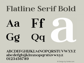 Flatline Serif Bold Version 1.000;FEAKit 1.0图片样张