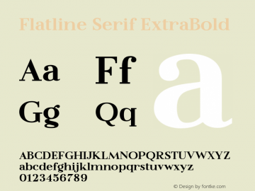 Flatline Serif ExtraBold Version 1.000;FEAKit 1.0图片样张