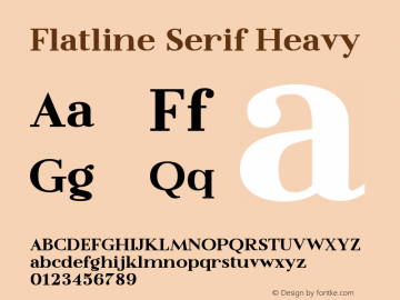 Flatline Serif Heavy Version 1.000;FEAKit 1.0图片样张