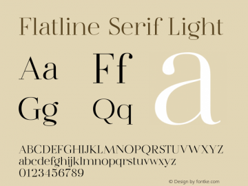 Flatline Serif Light Version 1.000;FEAKit 1.0图片样张