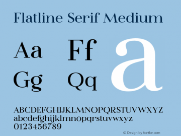 Flatline Serif Medium Version 1.000;FEAKit 1.0图片样张