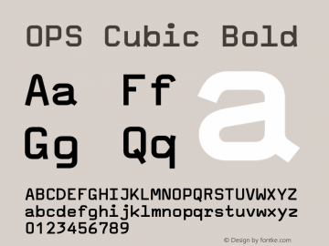 OPS Cubic Bold Version 1.000;hotconv 1.0.109;makeotfexe 2.5.65596图片样张