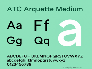 ATC Arquette Medium Version 1.000 | FøM Fix图片样张