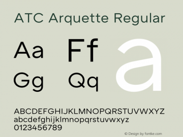 ATC Arquette Regular Version 1.000 | FøM Fix图片样张