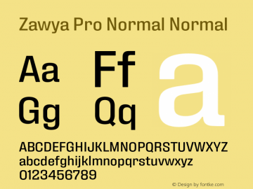 Zawya Pro Normal Normal Version 1.000 | FøM Fix图片样张