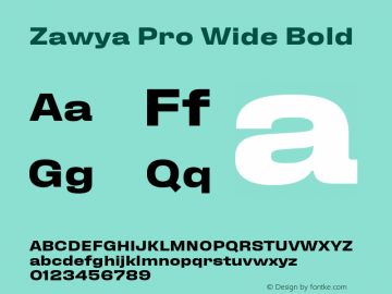 Zawya Pro Wide Bold Version 1.000 | FøM Fix图片样张