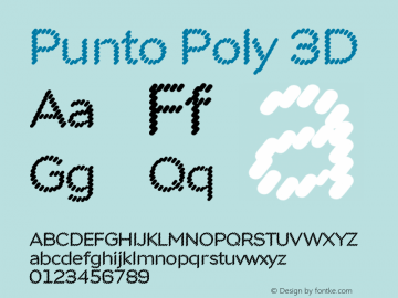 Punto Poly 3D Version 1.000;PS 001.000;hotconv 1.0.88;makeotf.lib2.5.64775图片样张