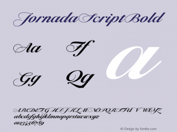 Jornada Script Bold Version 1.000;PS 001.000;hotconv 1.0.88;makeotf.lib2.5.64775图片样张