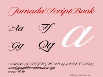 Jornada Script Book Version 1.000;PS 001.000;hotconv 1.0.88;makeotf.lib2.5.64775图片样张