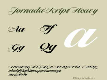 Jornada Script Heavy Version 1.000;PS 001.000;hotconv 1.0.88;makeotf.lib2.5.64775图片样张