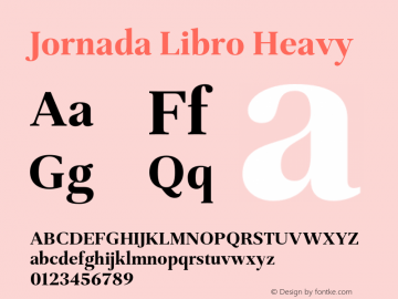 Jornada Libro Heavy Version 1.000;PS 001.000;hotconv 1.0.88;makeotf.lib2.5.64775图片样张