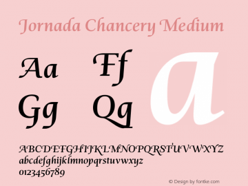 Jornada Chancery Medium Version 1.000;PS 001.000;hotconv 1.0.88;makeotf.lib2.5.64775图片样张