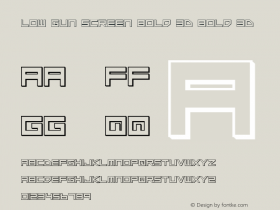 Low Gun Screen Bold 3D Bold 3D 001.000 Font Sample