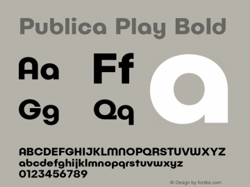 Publica Play Bold Version 1.000 (2016-10-21) | FøM Fix图片样张
