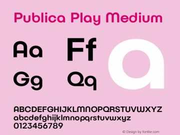 Publica Play Medium Version 1.000 (2016-10-21) | FøM Fix图片样张