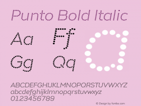 Punto Bold Italic Version 1.001 | FøM Fix图片样张