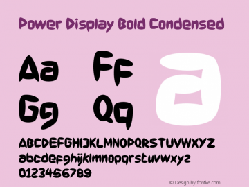 Power Display Bold Condensed Version 1.000图片样张