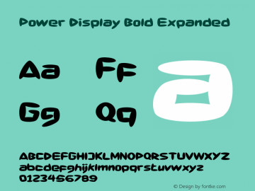 Power Display Bold Expanded Version 1.000图片样张