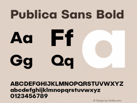Publica Sans Bold Version 1.000 (2016-04-26) | FøM Fix图片样张