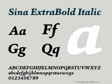 Sina ExtraBold Italic Version 1.000 (2012-02-07) | FøM Fix图片样张