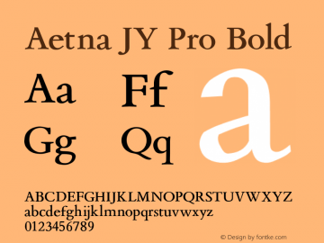 Aetna JY Pro Bold Version 2.200 | FøM Fix图片样张