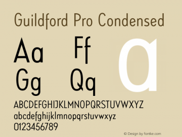 Guildford Pro Condensed Version 1.000 | FøM Fix图片样张