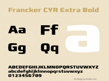 FranckerCYR-ExtraBold Version 1.00图片样张