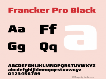 FranckerPro-Black Version 1.00图片样张