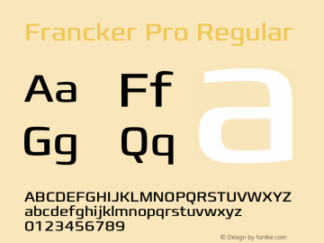 FranckerPro-Regular Version 1.00图片样张