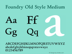 Foundry Old Style Medium Version 1.000 | web-otf图片样张