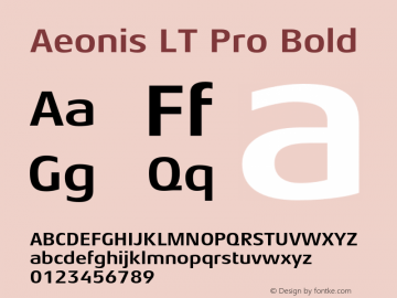 Aeonis LT Pro Bold Version 1.100图片样张