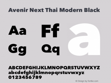 Avenir Next Thai Modern Black Version 2.00图片样张