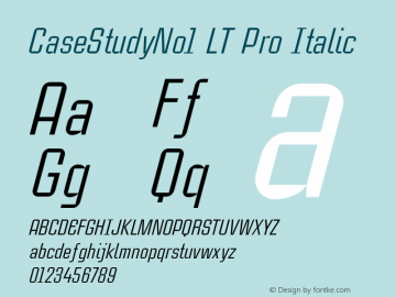 CaseStudyNo1LTPro-Italic Version 1.000;PS 001.000;hotconv 1.0.38图片样张