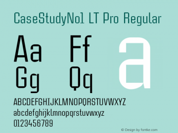 CaseStudyNo1LTPro-Regular Version 1.000;PS 001.000;hotconv 1.0.38图片样张