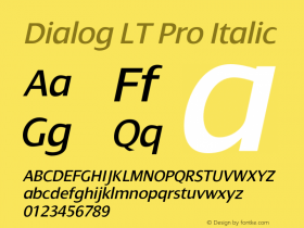 DialogLTPro-Italic Version 1.00图片样张