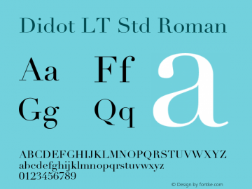 DidotLTStd-Roman Version 2.10图片样张