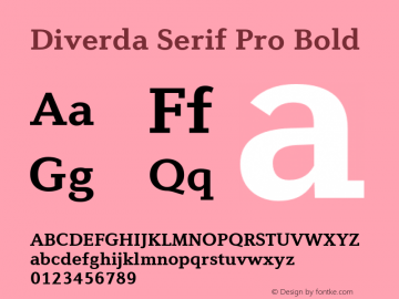 Diverda Serif Pro Bold Version 2.00图片样张