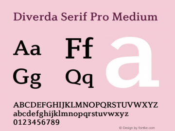 Diverda Serif Pro Medium Version 2.00图片样张