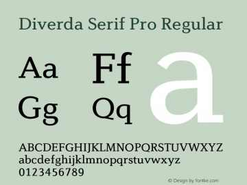 Diverda Serif Pro Version 2.00图片样张