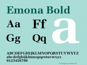 Emona Bold Version 1.00图片样张