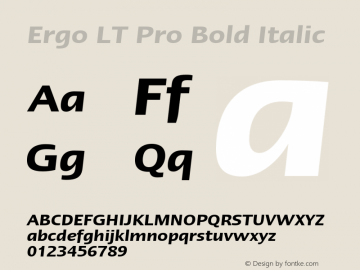 ErgoLTPro-DemiItalic Version 1.000;PS 001.000;hotconv 1.0.38图片样张