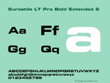 EurostileLTPro-BoldEx2 Version 1.000;PS 001.000;hotconv 1.0.38图片样张