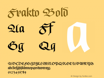 Frakto Bold Version 1.001图片样张