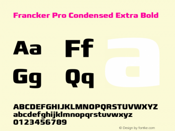 FranckerPro-CondensedXBold Version 1.01图片样张