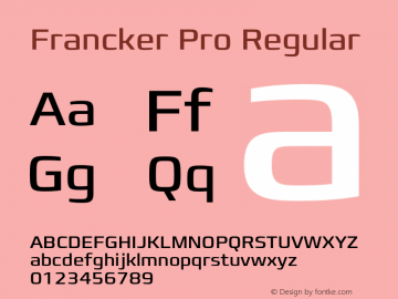FranckerPro-Regular Version 1.00图片样张