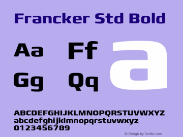 FranckerStd-Bold Version 1.00图片样张