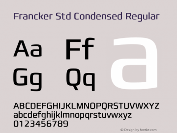 FranckerStd-CondensedReg Version 1.00图片样张