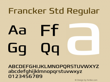 FranckerStd-Regular Version 1.00图片样张
