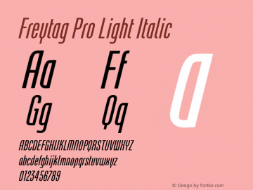 FreytagPro-LightItalic Version 1.01图片样张